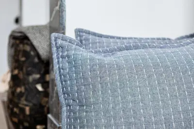 two pillows sitting next to each other on a couch at RODELIJV in Ghent