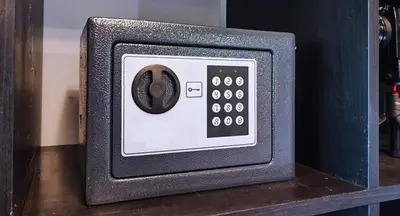 a small microwave oven sitting on a shelf at Penthouse 40 m2 in Zemst