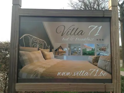 a sign that says villa homes and architecture at Villa71 in Rijkevorsel