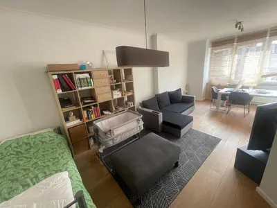 a living room with a couch and a chair at Bruxelles in Brussels