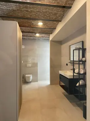 a bathroom with a sink and a toilet at HVN10 - Near Antwerp in Stabroek