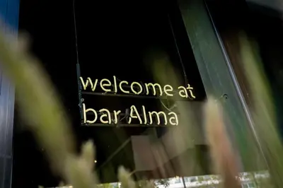 a welcome sign on the side of a car window at The ASH in Antwerp