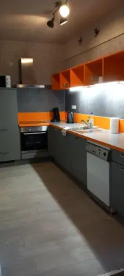 a kitchen with a sink and a stove at Wenceslas Cobergher II Appartementen 2 of 4 in Boutersem