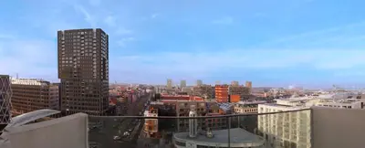 a view of a city from the top of a building at The Wonder Shore in Antwerp