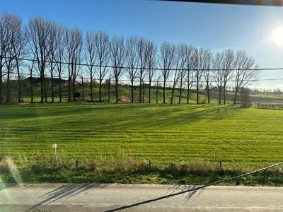 a field of green grass with trees in the background at White House in Ternat