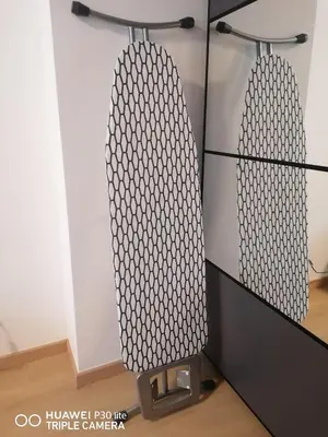 a drawer with a black and white pattern on it at Bright & Cozy Appartment in Brussels in Brussels