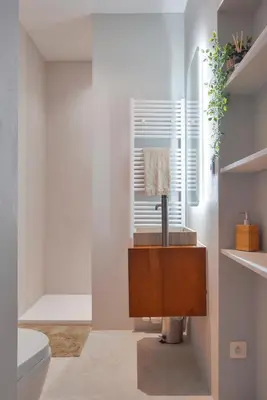 a bathroom with a sink and a toilet at Classy 1BR Apartment Overlooking a Beautiful Park in Antwerp