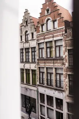 a group of buildings on a city street at Gorgeous getaway in the old city centre of Antwerp in Antwerp
