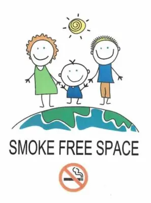 a doodle of a group of people with the words smoke free space at studio indépendant sans cuisine - Le coin cosy avec WIFI in Brussels