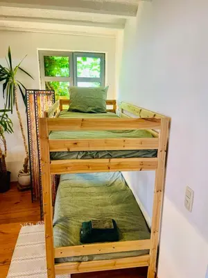 a couple of bunk beds in a room at Oasis-Spacious Loft in Excellent Location in Brussels