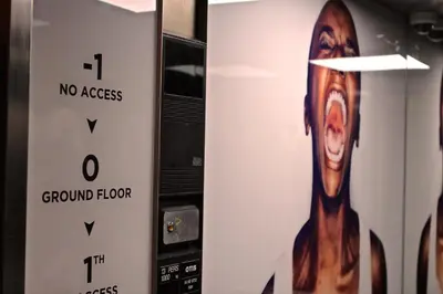 a vending machine with a picture of a man at Getaway Leuven in Leuven