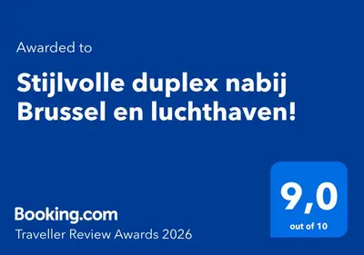 a screenshot of a cell phone with the text swollenruckipediaruck markupruck en at Stijlvolle duplex nabij Brussel en luchthaven! in Meise