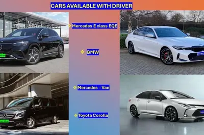 three pictures of cars available with driver mercedeseus bmwxymym at Antwerp Home Sweet Home 1 Double and 2 Single Beds in Antwerp