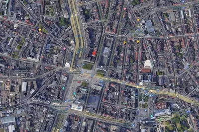 a map of a city with roads and buildings at Antwerp Home Sweet Home 1 Double and 2 Single Beds in Antwerp