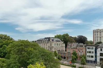 a view of a city with buildings and trees at Brussels EU Prestige residence in Brussels