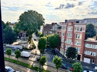 an aerial view of a city street with buildings at LUYS Apartment in Brussels