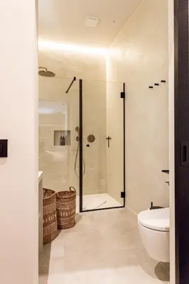a bathroom with a shower and a toilet at Perfect-Stay in Antwerp