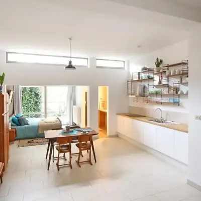 Lounge in the Intimate Urban Garden at a Retro Getaway