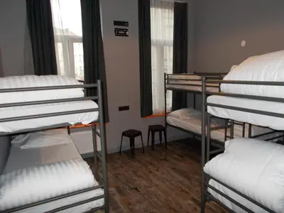 a group of bunk beds in a room at Urban City Centre Hostel in Brussels