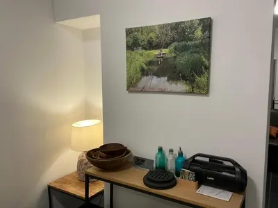 a room with a desk with a printer on it at Aura Diest in Diest