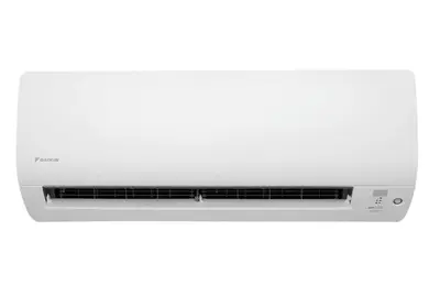 a white air conditioner on a white wall at One-bedroom Apartment near Atomium in Brussels