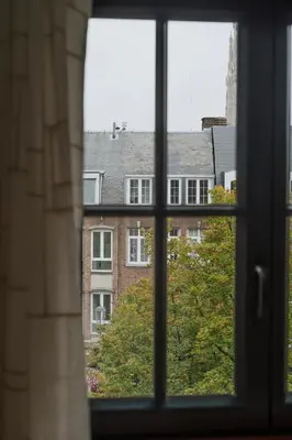 a view of a building from a window at SHWAY - The Proof Reader in Antwerp