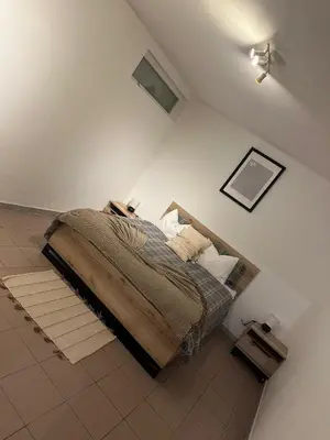 a bedroom with a large bed in a room at La belle étoile de Bruxelles in Brussels