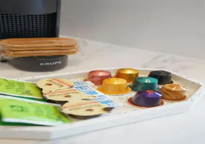 a tray filled with different colored beads on a table at Top Location - City Center 1BR with Stylish Decor in Antwerp