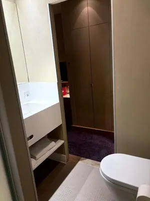 a bathroom with a toilet and a sink and a mirror at Château à 10 minutes de Bruxelles in Beersel