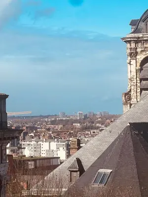 a view of a city from the roof of a building at PENTHOUSE SABLON in Brussels
