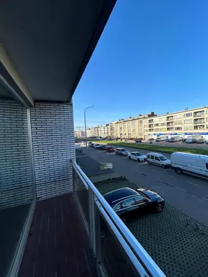 a car parked on a balcony of a building at Modern Comfort Spot Apartments in Antwerp