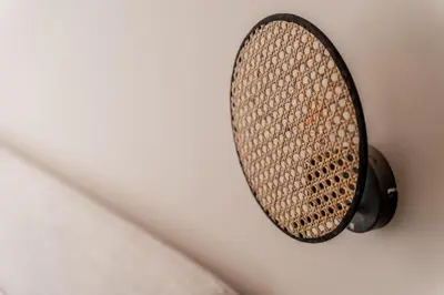 a microphone hanging on the side of a wall at BelGem in Antwerp
