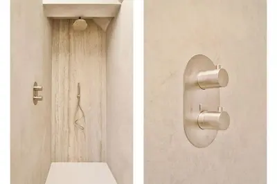 two pictures of a bathroom with a toilet on a wall at Luxury escape in the heart of historic Mechelen in Mechelen
