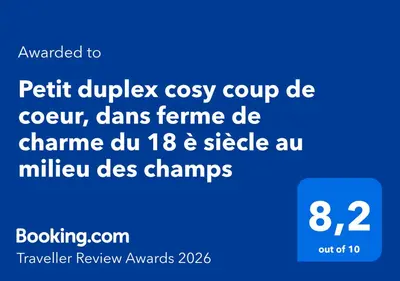 a screenshot of a cell phone with a blue screen at Petit duplex cosy coup de coeur, dans ferme de charme du 18 è siècle au milieu des champs in Bossut-Gottechain