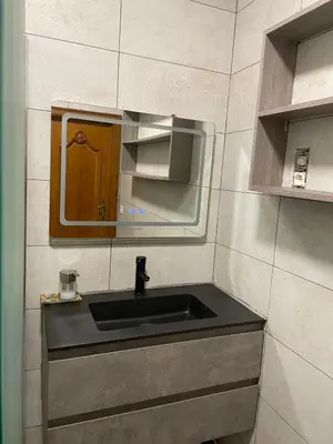 a bathroom with a sink and a mirror at JV House in Zellik