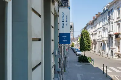 a street sign on the side of a building at Mas Europe by Sweett in Brussels