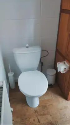 a bathroom with a white toilet in a room at The Bohemian House Melle in Melle