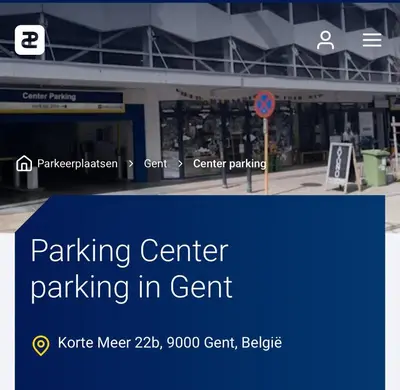 a sign that reads parking center parking in gent at Gent-cosy-stay in Ghent