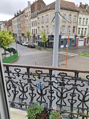 a view of a city street from a balcony at Midi Gateway in Brussels