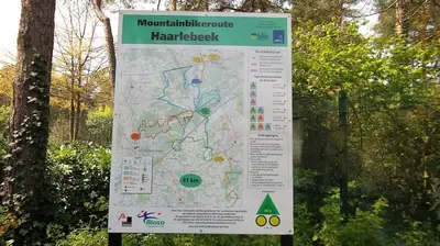 a large sign in a park with a map at Vakantiewoning in 't groen-Lille in Lille