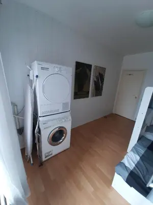 a laundry room with a washer and dryer in it at Mazzimmo Boom in Boom