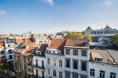 a view of a city with buildings at Brussels St Gilles Elegant residence in Brussels