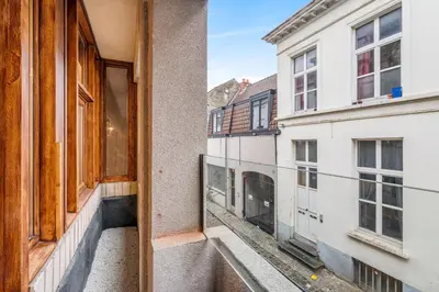 a view from the window of a building at Gezellig & Centraal - 4 Persoons Gentse Studio in Ghent