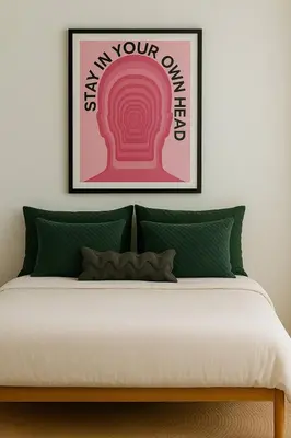 a bedroom with a bed with a picture on the wall at Cozy Family Apartment - Bus & Tram Right in Front in Antwerp