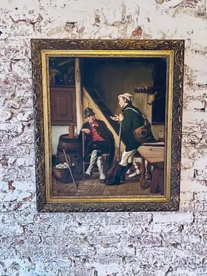 a painting of two people in a room at Legions Suite in Antwerp