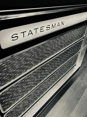 a close up of the front grill of a stichman car at Tampico, Holiday Home at river Schelde in Hamme
