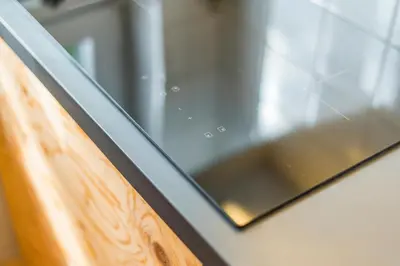 a close up of a glass window on a door at Fuths Penthouse 55 in Antwerp
