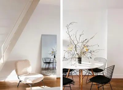 a dining room with a table and chairs at The Collector's House in Antwerp