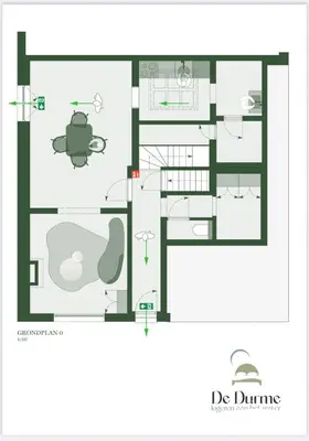 a floor plan of a house at De Durme in Temse