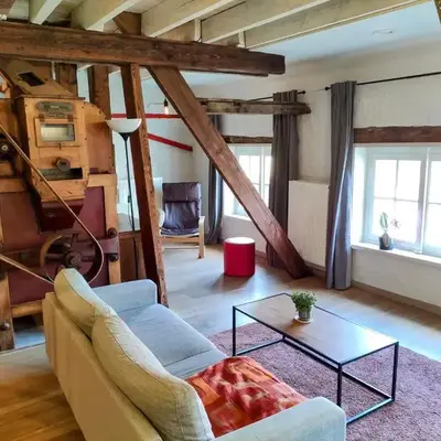 Unique Historic Mill Loft with River Lys Views